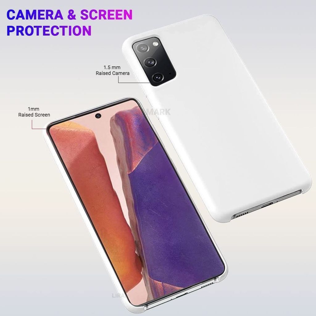 LIRAMARK Liquid Silicone Soft Back Cover Case for Samsung Galaxy Note 20