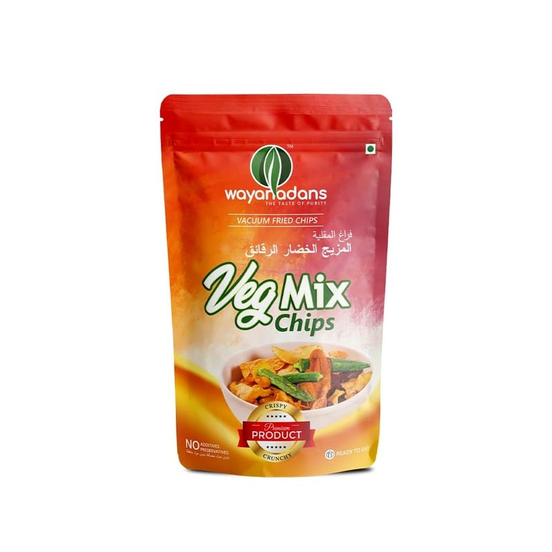WAYANADANS A Wholesome Delight in Every Bite: Exploring the Crispy World of Vacuum Fried Veggie Mix Chips (30g)