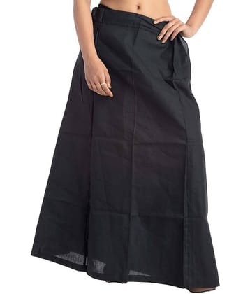 D1 DIFFERENT ONE Black Cotton Petticoat - Single