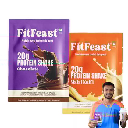 Protein Sachet Assorted: 1 Malai Kulfi, 1 Chocolate (50g Each)