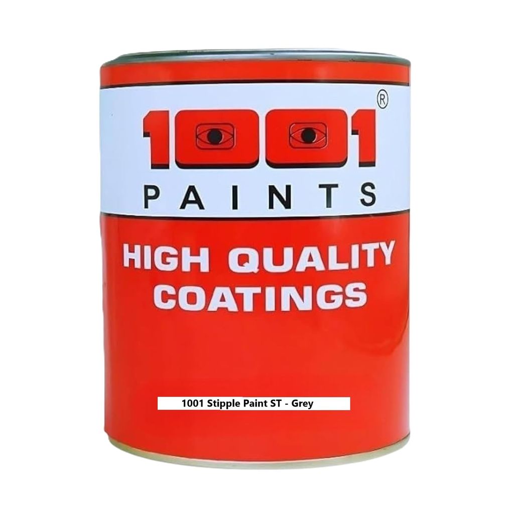 1001 Stipple Paint ST Grey Solvent-Based Anti-Corrosion Coating for Metal Surfaces  Protective Textured Finish | 4L