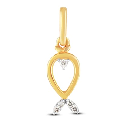 Senco Gold 18K Yellow Gold Lovely Golden Fish Diamond Pendant (Gold Weight -  0.7 g / 0.04 Ct / HI-SI)