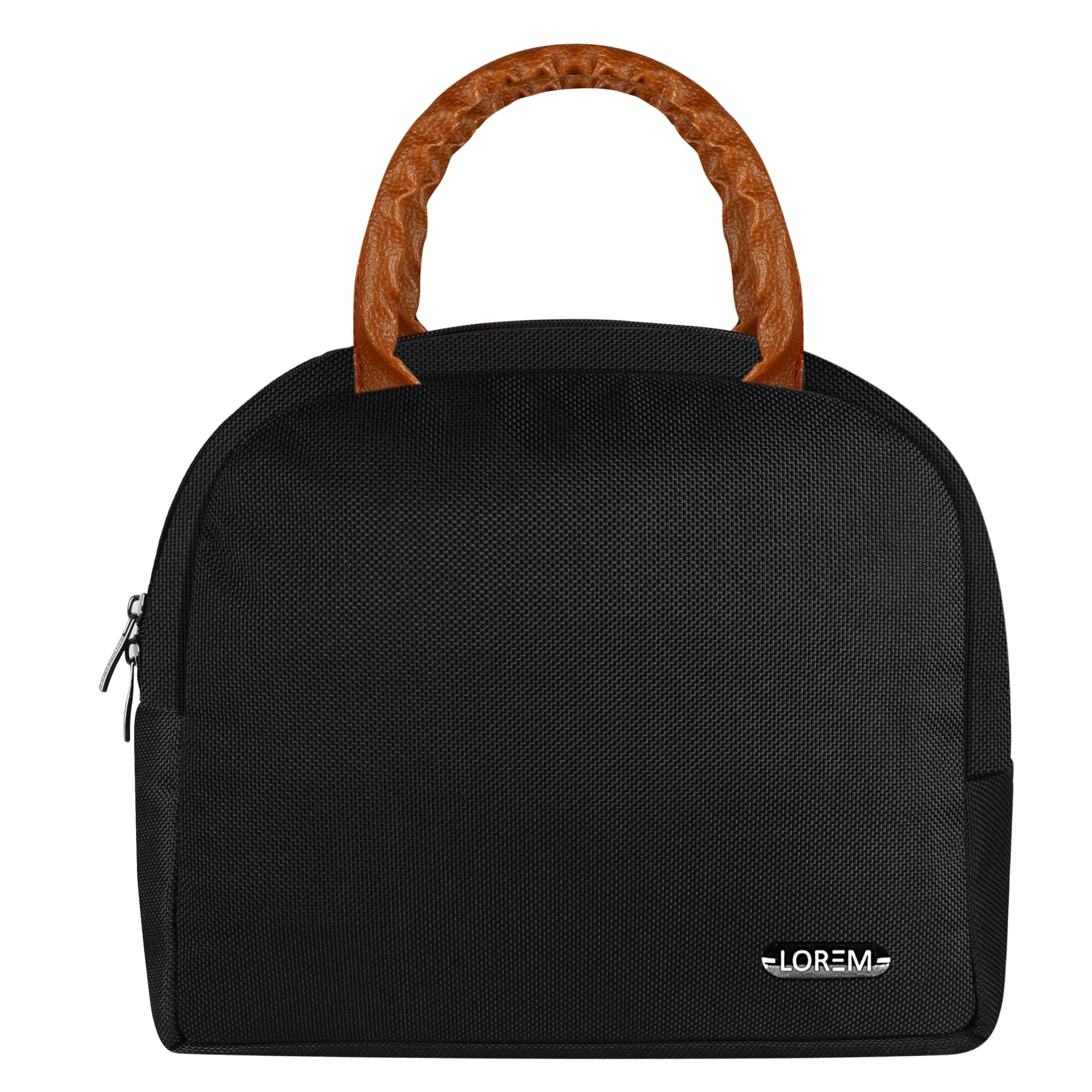 LOREM Premium Leather Tiffin/Lunch Bag � 13L Capacity, Insulated for 5-6 Hours, Water-Repellent, Adjustable Strap, Multi-Pocket � Ideal for Office, School, Picnic, Travel