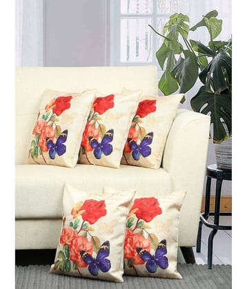 BELLA TRUE Set of 5 Cushion Covers Abstract Themed ( 40 x 40 )