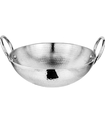 Dynore Kadhai Stainless Steel Kadhai Heavy Bottom Stainless Steel Handle 2 Thickness mm 22 cm Diameter ( 2 L )