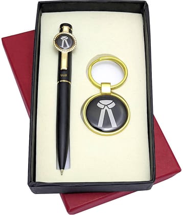 UJJi 2in1 Advocate Logo Brass Body Keyring & Ball Pen Combo Keychain