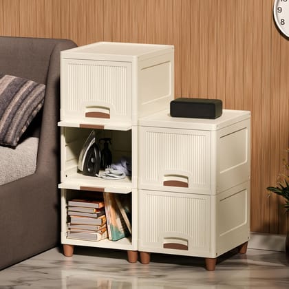 Modern Storage Cabinet with Multiple Compartments - 82.1cm x 66cm_assorted colour