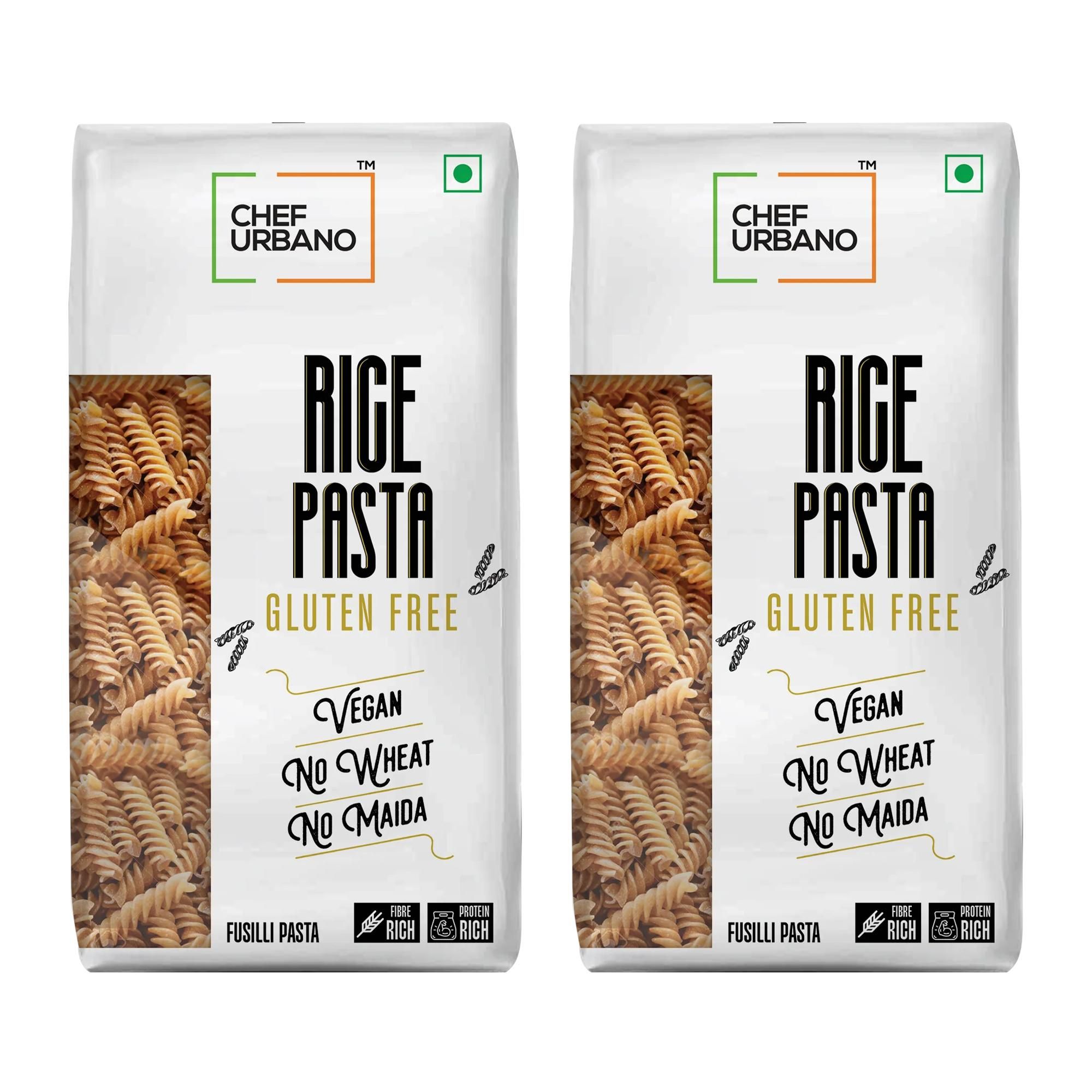 Chef Urbano Combo Pasta Rice Fusilli Pouch 250 Gms Pack Of 2