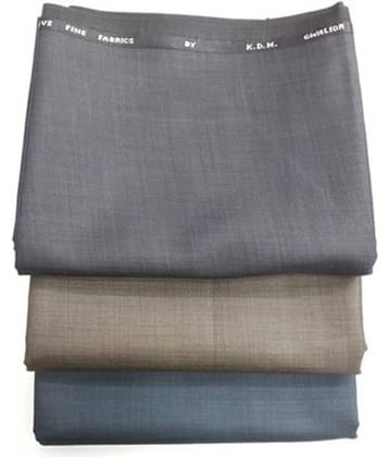 Gwalior Multicolor Poly Blend Party Wear Unstitched Pant Piece Set of 3