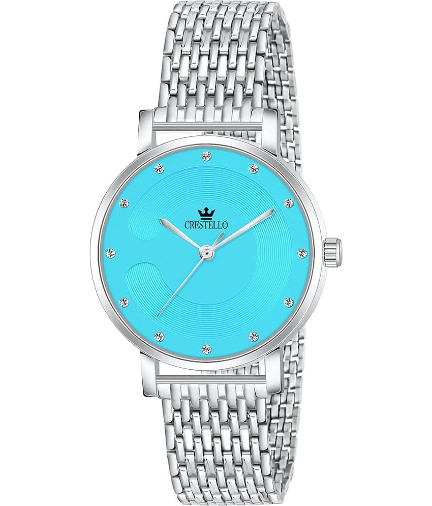 Crestello Silver Metal Analog Womens Watch