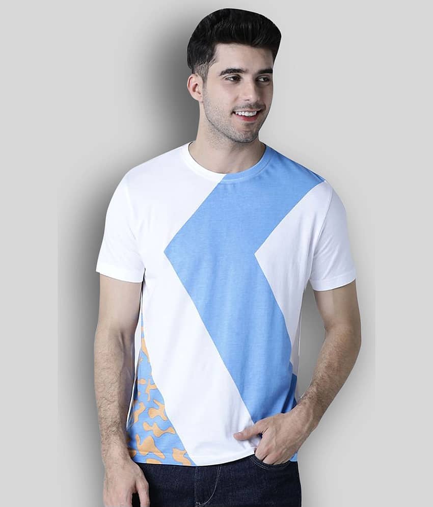 Huetrap Pack of 1 Cotton Regular Fit Men's T-Shirt ( White )