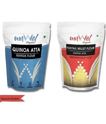 Amwel Quinoa Flour 450g + Foxtail Millet Flour 450g 900 gm Pack of 2