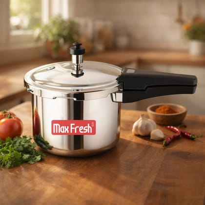 Triply Outer Lid Straight Stainless Steel Pressure Cooker 3 L