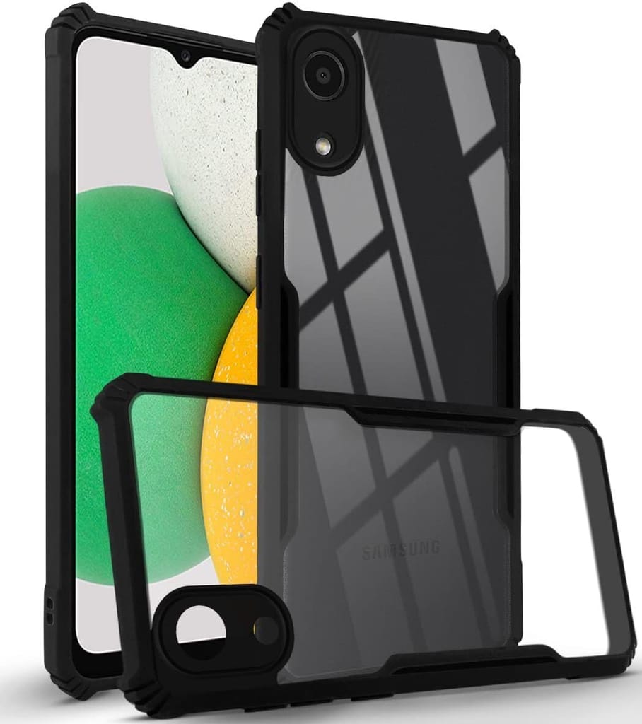 PLUGTECH Slim Shockproof Case | Matte Black Soft | Drop Protection | Precise Cutouts | Premium Mobile Cover for Samsung Galaxy A03 Core