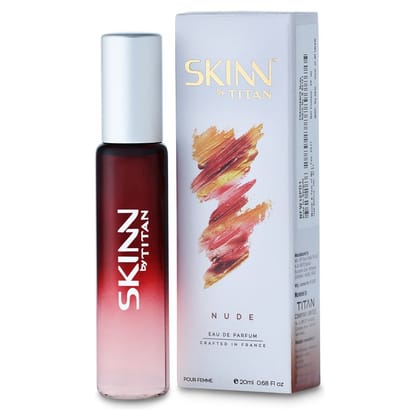 Skinn By Titan | Nude Perfume - 20 Ml | Perfume For Woman | Gift for Women | Premium Fragrance | Grooming Essentials | Long Lasting Smell for Women | Eau De Parfum Skinn By Titan | Nude Perfume - 20 Ml | Perfume For Woman | Gift for Women | Premium Fragr