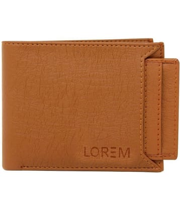 Lorem - Brown Faux Leather Mens Two Fold Wallet ( Pack of 1 ) - Brown