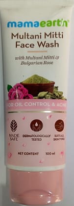 Mamaearth multani mitti face wash with multani mitti & Bulgarian rose 100ml