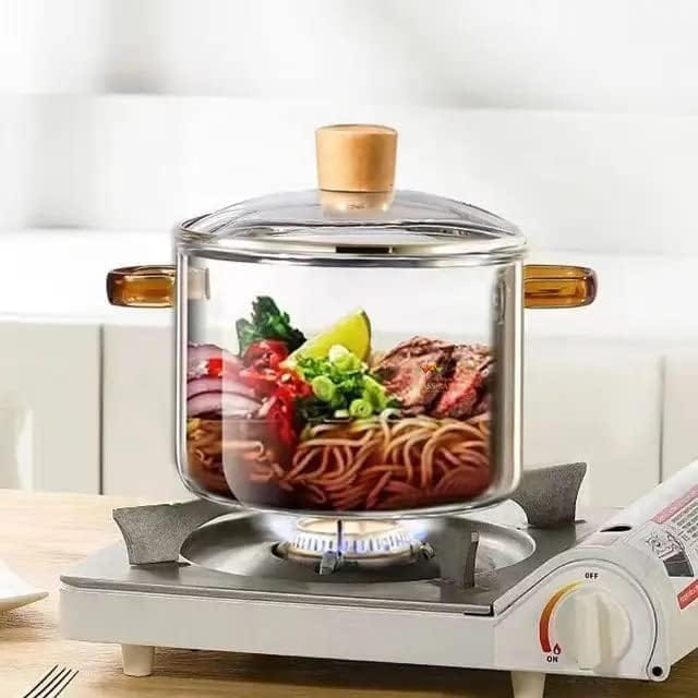 Square Glass Casserole With Lid,1200 ML Glass Bowl for Cooking, Baking, Serving, Mixing and Storing, Microwave & Oven Safe - Ideal for Kitchen, Dining Set 1