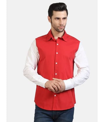 liferoads - Red 100% Cotton Slim Fit Men's Casual Shirt ( Pack of 1 )