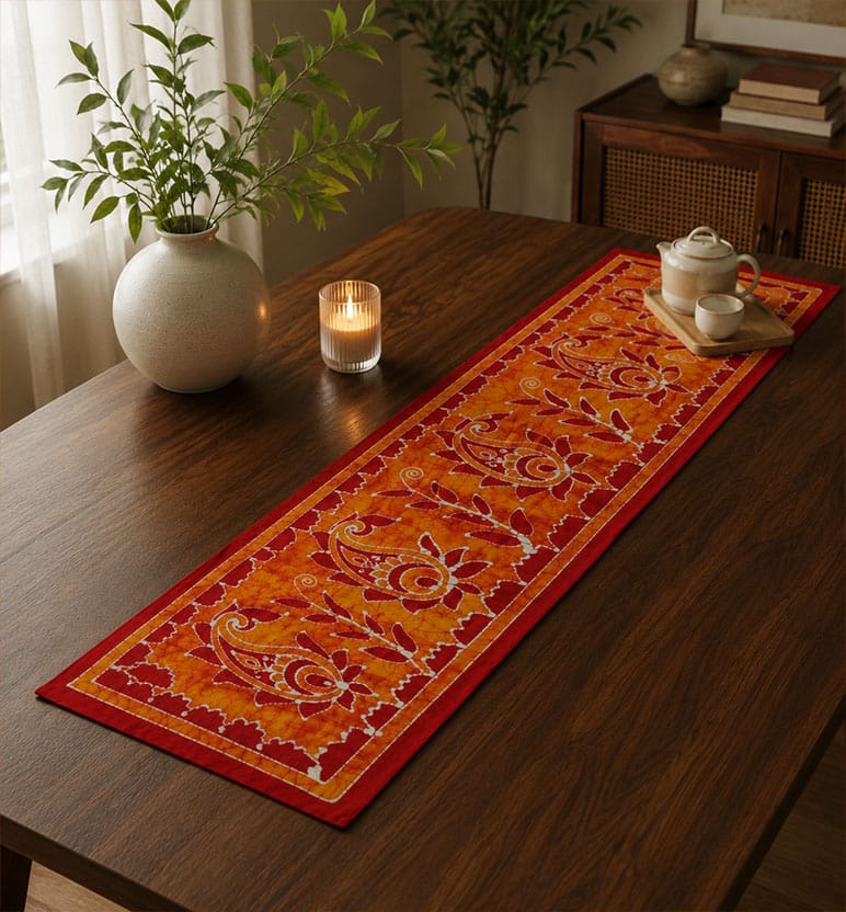 Handcrafted Batik Cotton Table Runner 