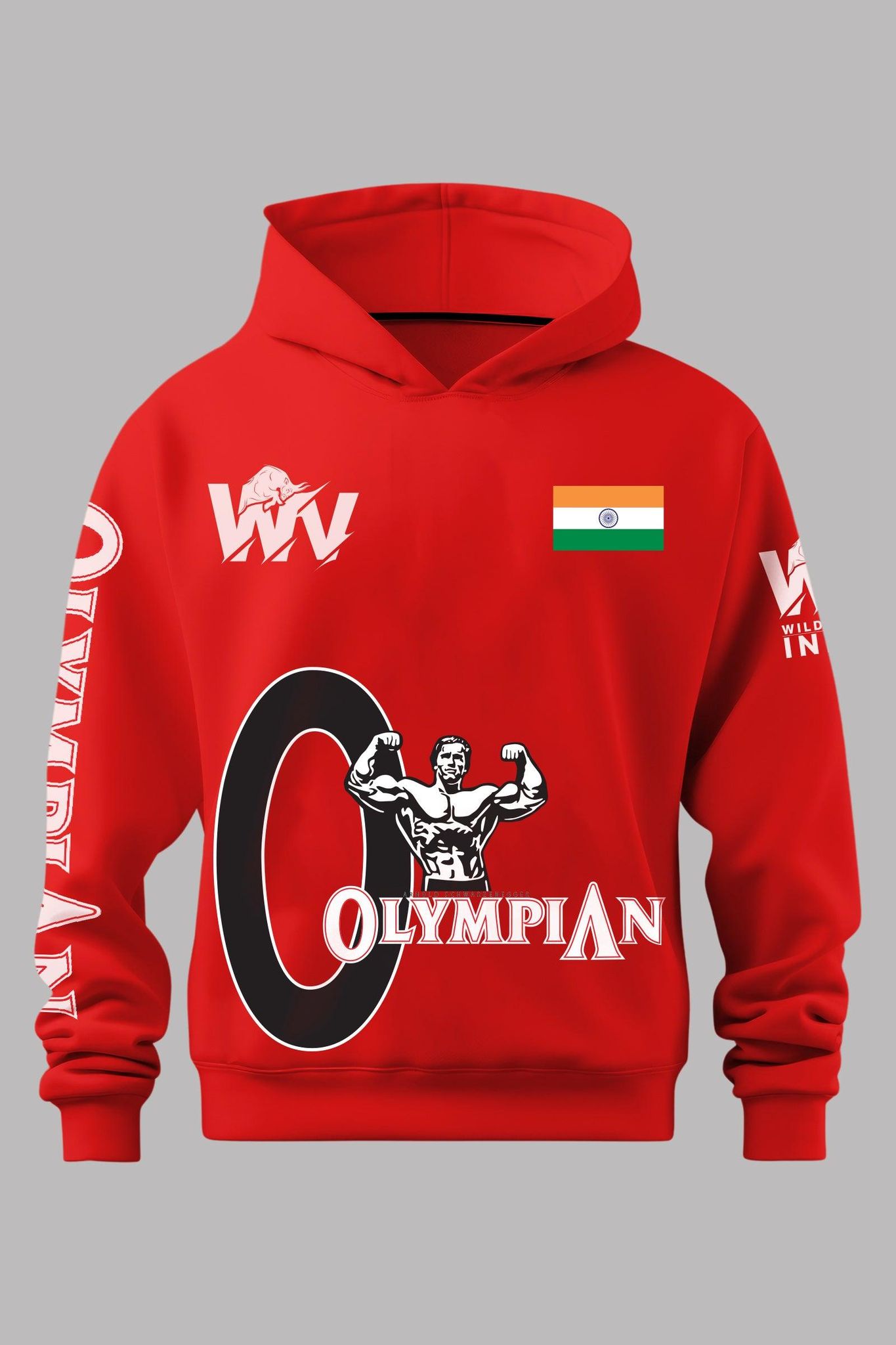 Olympian Arnold Schwarzenegger Limited Edition Hoodie (Red)-S