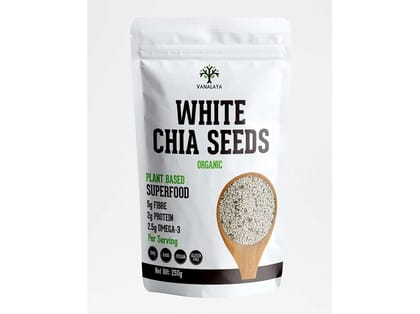 White Chia Seeds Calcium Rich | Diet Food for Weight Loss | Healthy Snack  - 250 Gram
