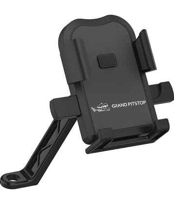GRAND PITSTOP® Cool Grip B2 Bike Mirror Mount Mobile Holder - One Click Locking - Black