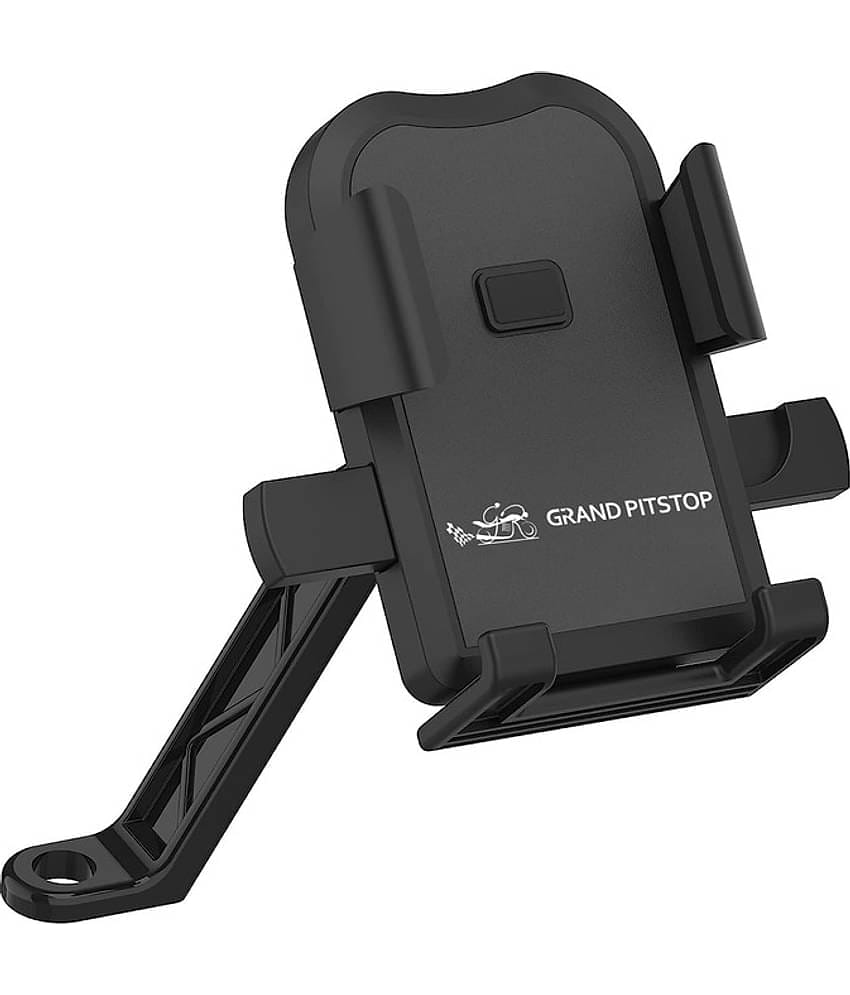 GRAND PITSTOP® Cool Grip B2 Bike Mirror Mount Mobile Holder - One Click Locking - Black