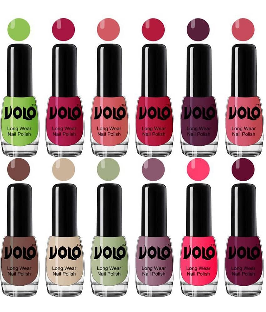 VOLO True Wear High Gloss Impresso Nail Polish Sets of 12  Multi Glossy 60 mL