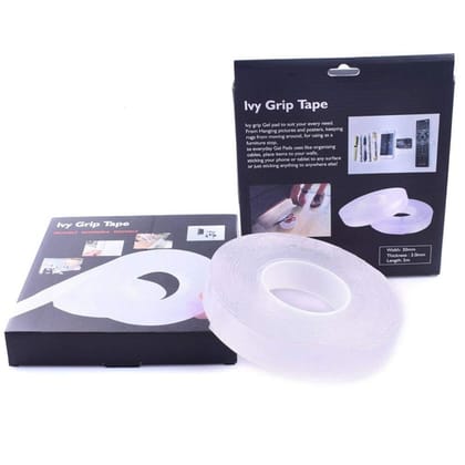 Grip Tape, Double Sided, Transparent Strong Adhesive Traceless Removable Washable and Reusable Anti Slip Tape for Home Supplies Fixing Carpet Phones - 3 Meter Grip Tape, Double Sided, Transparent Strong Adhesive Traceless Removable Washable and Reusable Anti Slip Tape for Home Supplies Fixing Carpet Phones - 3 Meter