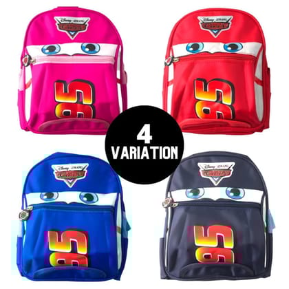 Disney Cars Design Backpack with Front Pocket for Kids-Red
