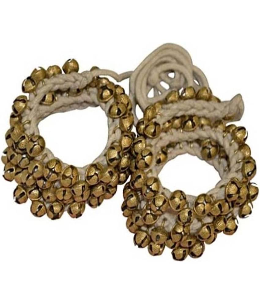 Spherulemuster Handmade Dance Ghungroo (50+50) Brass Beads- Kathak Bharatnatyam (2.0cm)