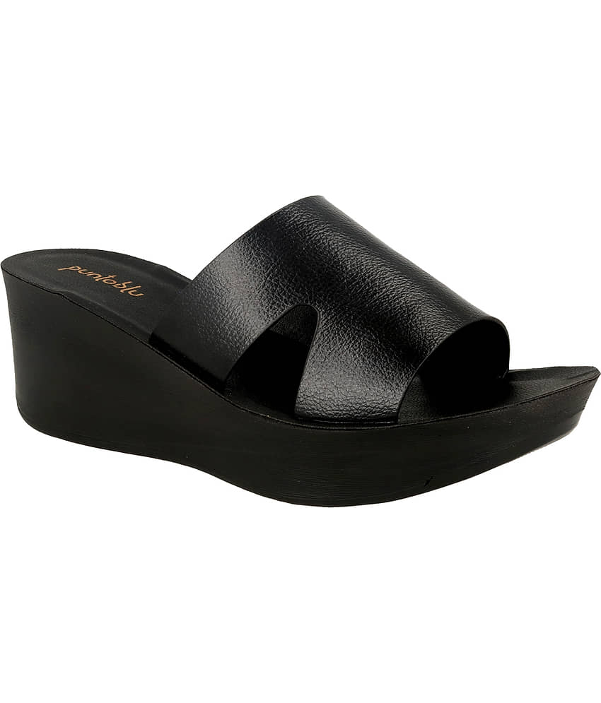 Puntoblu Black Women's Slip On Heels