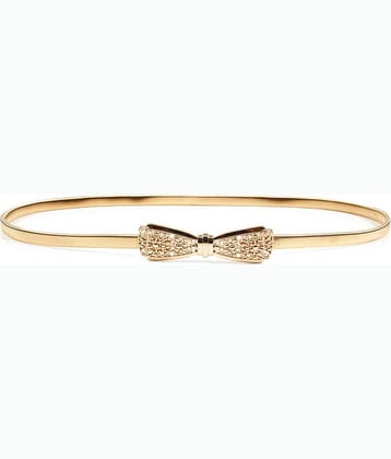 Romp Fashion Golden Cute Bowknot Stretchable Waist Belt for Girls and Women