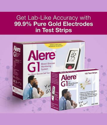 Alere G1 Blood Glucose Monitor with 100 strips Pack