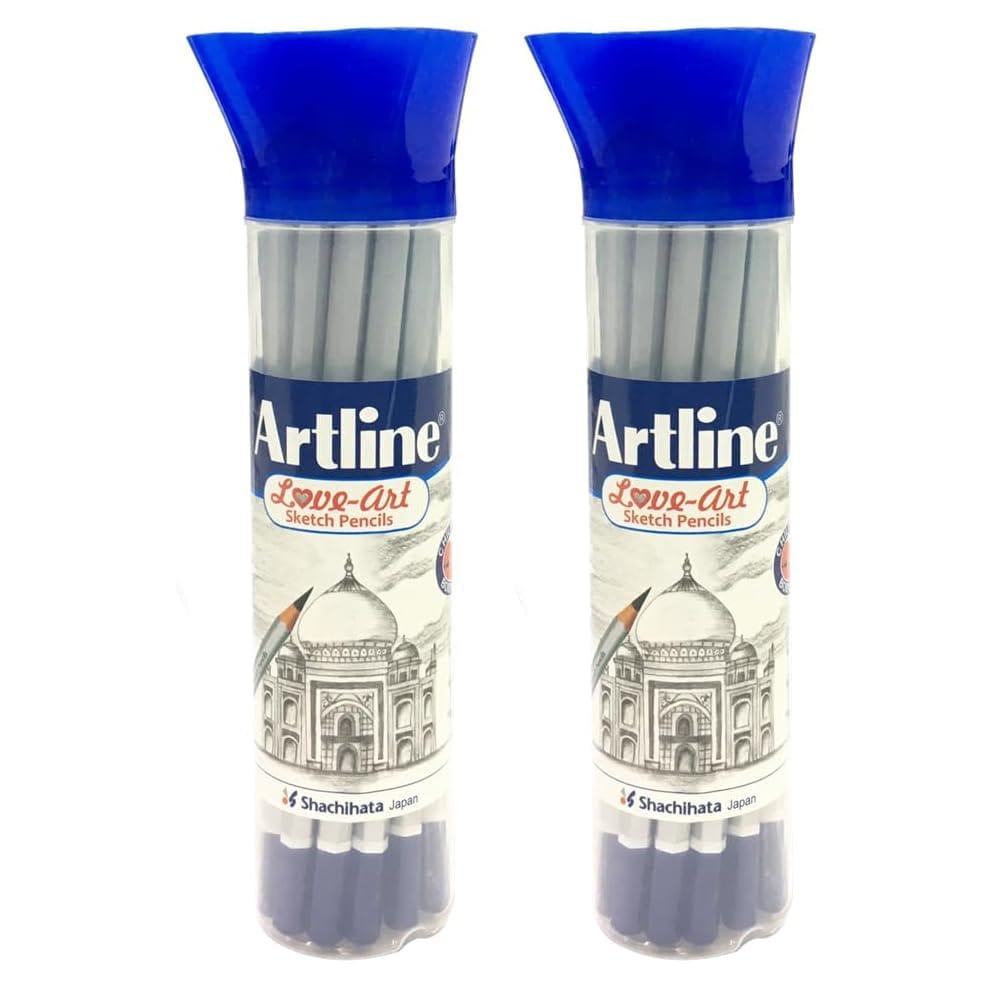 Artline Sketch Pencil Set Of 20 Jar (GRADE 6B X 2) | For Drawing, Sketching, Hatching, Shading | Ultra Dark and Super Smooth