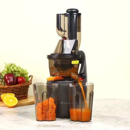 Wonderchef Regalia 240W Full Fruit Cold Press Slow Juicer (63154559) Wonderchef Regalia 240W Full Fruit Cold Press Slow Juicer (63154559) - Black