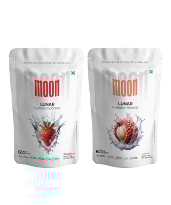 Moon Lunar Strawberry and Lunar Lychee Combo, 192 gm