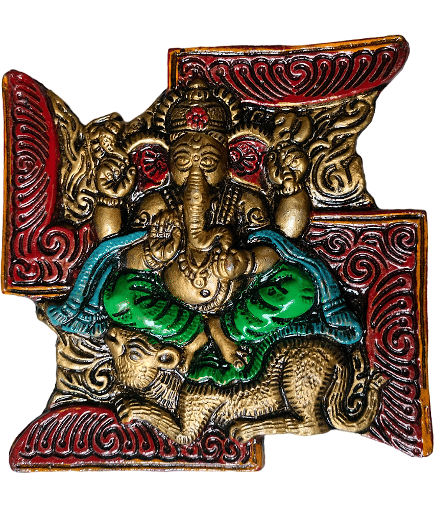 Spherulemuster Aluminium Lord Ganesha Idol ( 16 cm )