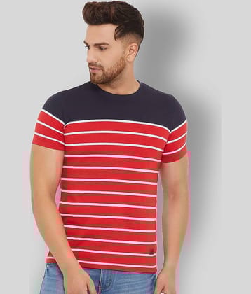 AUSTIN WOOD Pack of 1 Cotton Blend Regular Fit Men's T-Shirt ( Red )