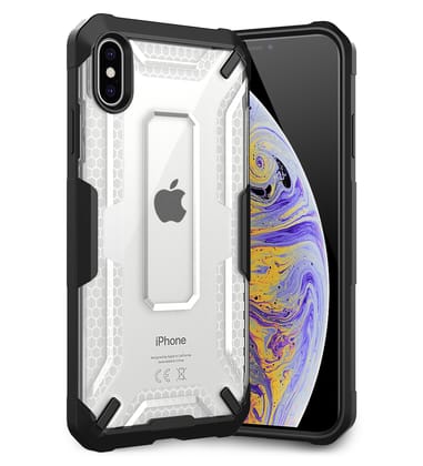 Drop Defense Pro Series Translucent Bumper Back Cover for Apple iPhone X, XS, 5.85 inch, Ice White