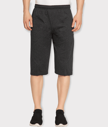 Zeffit Cotton Blend Solid Navy Men's 3/4ths Single Pack