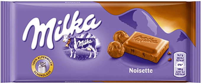 Milka Noisette Chocolate, 100 gm