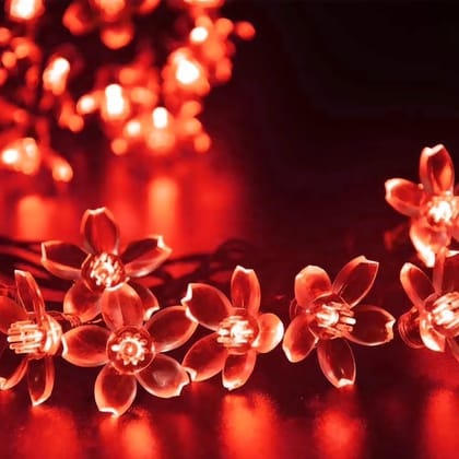 GLOWSERIE Romantic Red Floral LED Lights for Home & Event Décor
