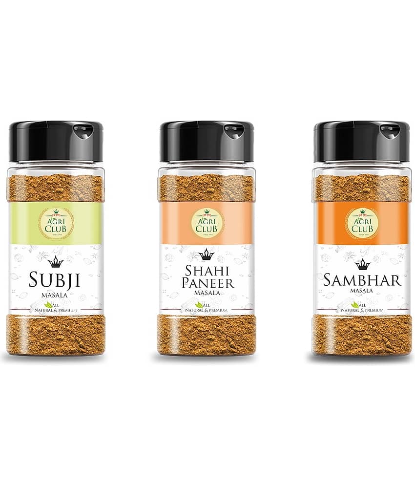 Agri Club Subji Masala 100g, Shahi Panner Masala 100g, Sambhar Masala 100g (Pack of 3)