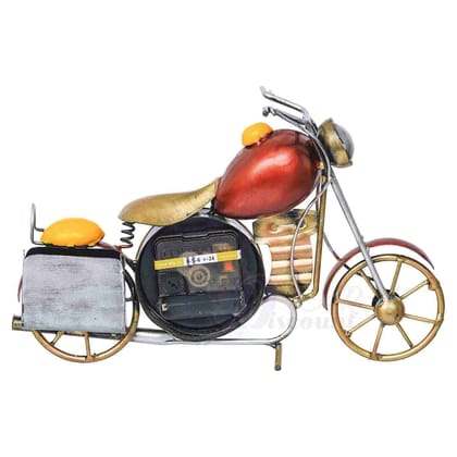 Handcrafted MotorBike Pen Holder with Clock Handcrafted MotorBike Pen Holder with Clock