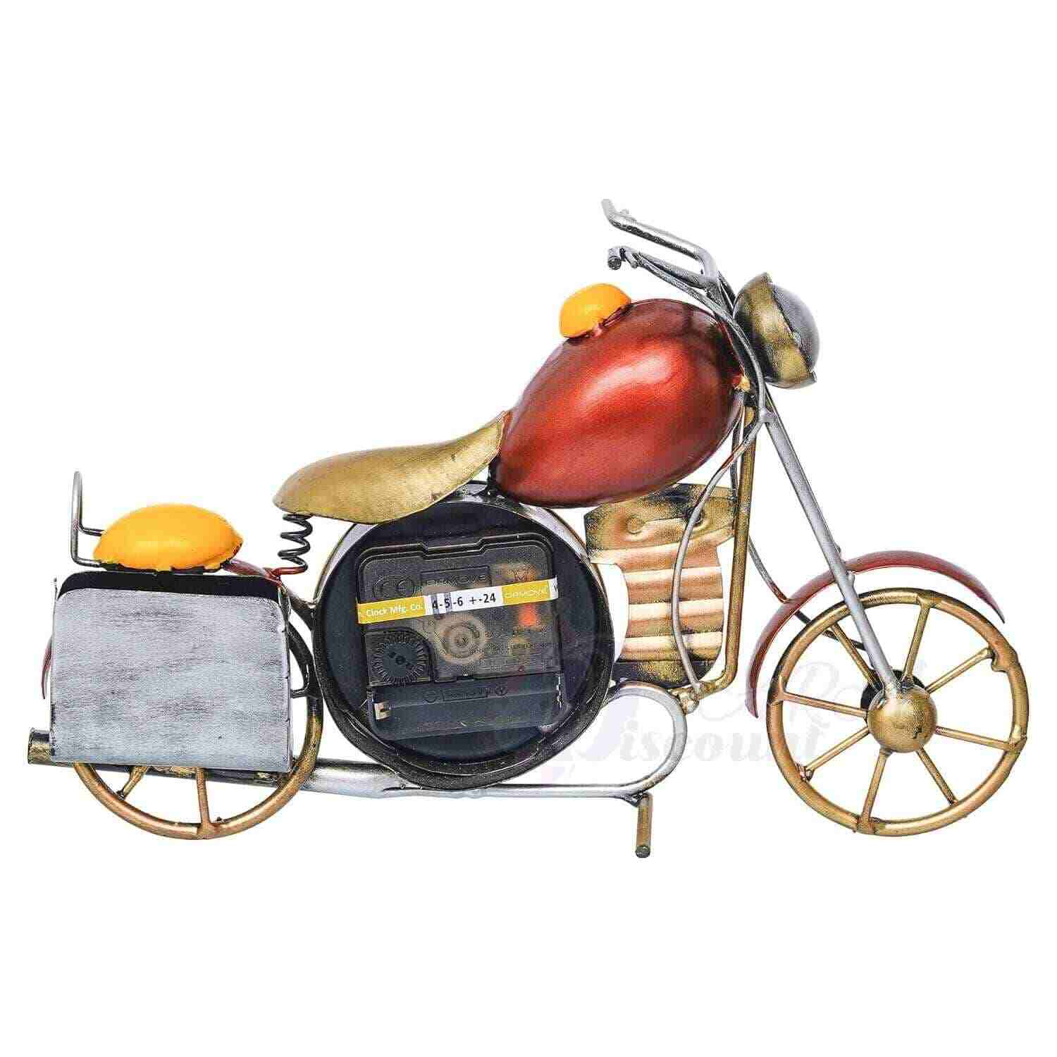 Handcrafted MotorBike Pen Holder with Clock