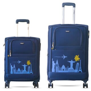 Timus Salsa Plus 58cm  68 cm - Soft Luggage Trolley Bags Combo Set 2- Soft Spinner Wheels