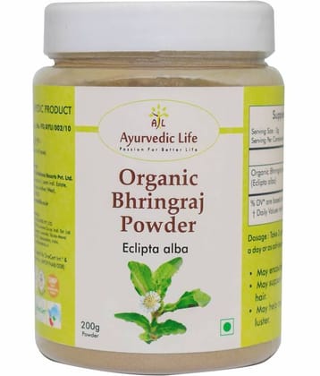 Ayurvedic Life Organic Bhringraj Powder 200 Gm Pack of 1