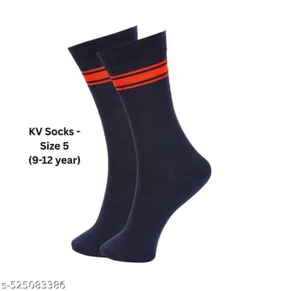 kendriya vidyalaya(KV) School Lycra Cotton Socks - 1 Pair (9-12 year)
